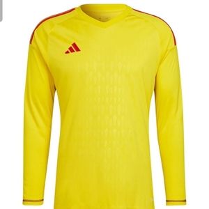 NWT Adidas Men 2XL Tiro 23 Competition LS Goalkeeper Jersey Yellow HK7696 Goalie
